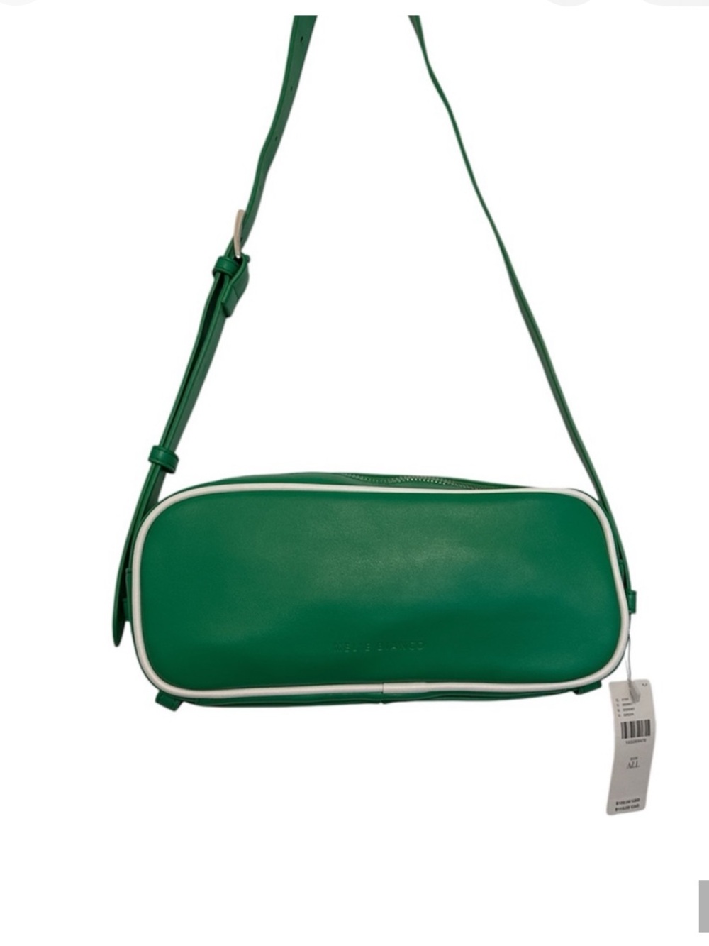 Anthropologie Melie Bianco Green Vegan Leather Sporty Shoulder Bag NWT